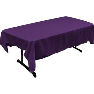 LA Linen Polyester Poplin Rectangular Tablecloth, 60 by 102-Inch.  Made in USA